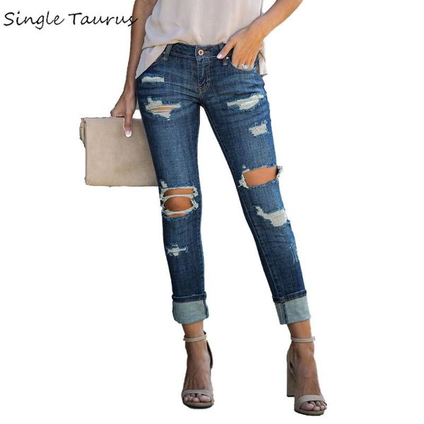 spring elasticity skinny jeans women high waist moustache effect distressed ripped for streetwear womens women's, Blue
spring elasticity skinny jeans women high waist moustache effect distressed ripped for streetwear womens women's, Blue