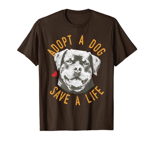 Adopt A Dog Save A Life Rescue Rottweilers Gift T-Shirt, Mainly pictures