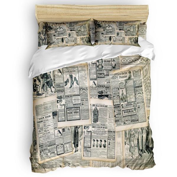 bedding sets advertising spaper retro duvet cover set warm and comfortable bedroom supplies comforter 2/3/4pcs
bedding sets advertising spaper retro duvet cover set warm and comfortable bedroom supplies comforter 2/3/4pcs