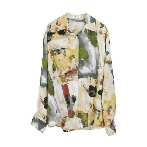 women's two piece pants vintage painting women and blousue long sleeve button up aesthetic shirt loose print designer aut iap3, White
women's two piece pants vintage painting women and blousue long sleeve button up aesthetic shirt loose print designer aut iap3, White