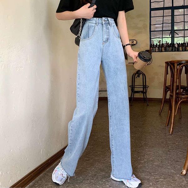 Women's Jeans Streetwear Light Color Wide Leg Woman High Waist Straight Loose Denim Pants Pantalones Casual Long Womens C7121 6TOJ, Blue
Women's Jeans Streetwear Light Color Wide Leg Woman High Waist Straight Loose Denim Pants Pantalones Casual Long Womens C7121 6TOJ, Blue