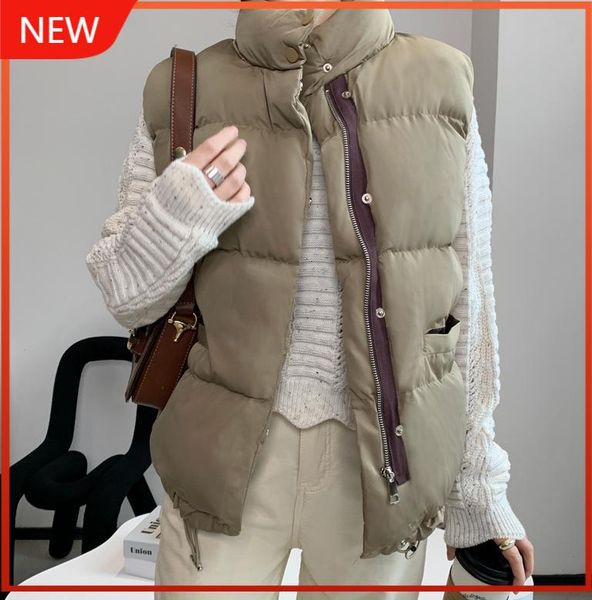 women's vests loose vest short cotton-padded clothes waistcoat 2021 jacket autumn cotton korean-style, Black;white
women's vests loose vest short cotton-padded clothes waistcoat 2021 jacket autumn cotton korean-style, Black;white