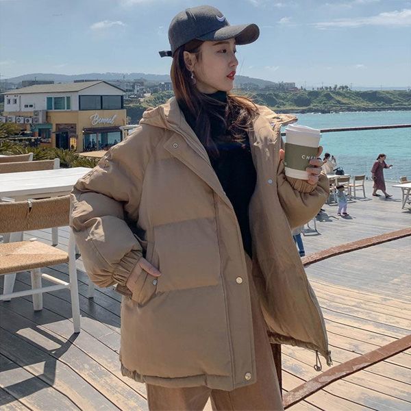 women's down & parkas short winter jacket women warm hooded cotton female casual loose outwear korean cotton-padded coat, Black
women's down & parkas short winter jacket women warm hooded cotton female casual loose outwear korean cotton-padded coat, Black