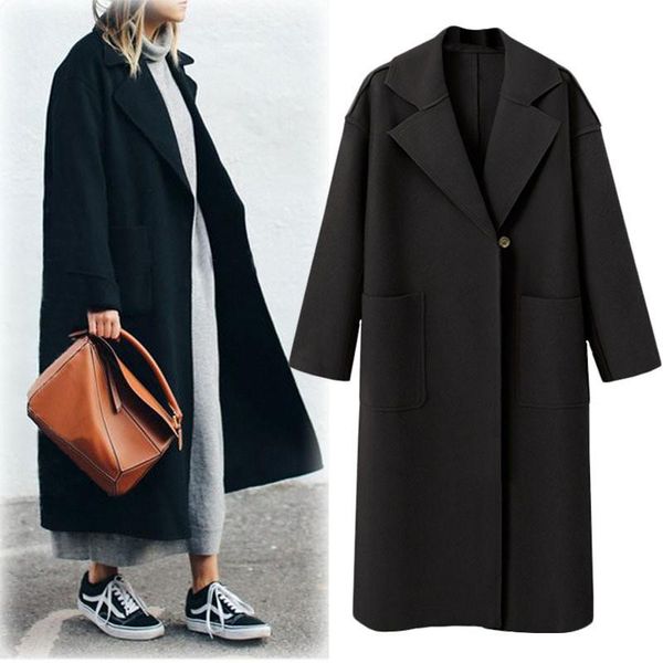 women's wool & blends autumn winter coat women 2021 casual vintage solid long sleeve thick coats female elegant warm black casaco femin
women's wool & blends autumn winter coat women 2021 casual vintage solid long sleeve thick coats female elegant warm black casaco femin