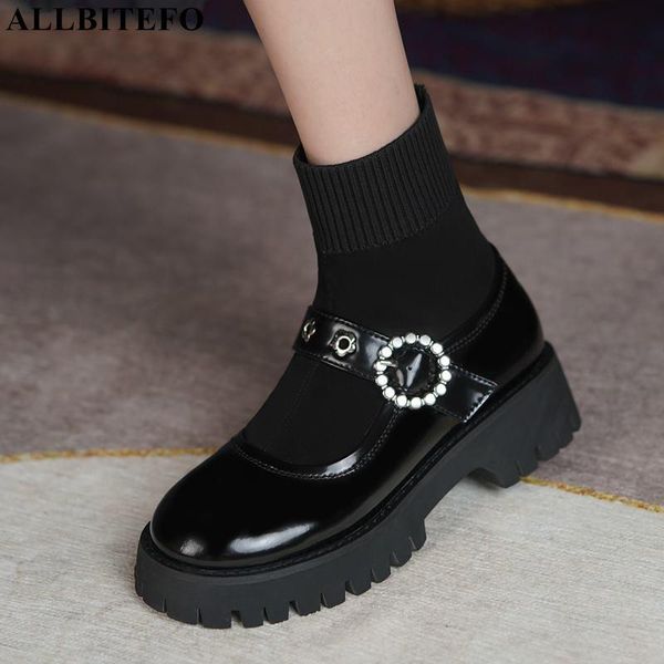 boots allbitefo genuine leather+elastic material meatal buckle brand high heels shoes autumn thick ankle for women, Black
boots allbitefo genuine leather+elastic material meatal buckle brand high heels shoes autumn thick ankle for women, Black