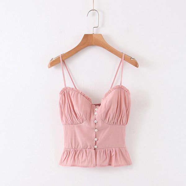 women's tanks & camis summer fashion pink slim ruffle elastic band, White
women's tanks & camis summer fashion pink slim ruffle elastic band, White