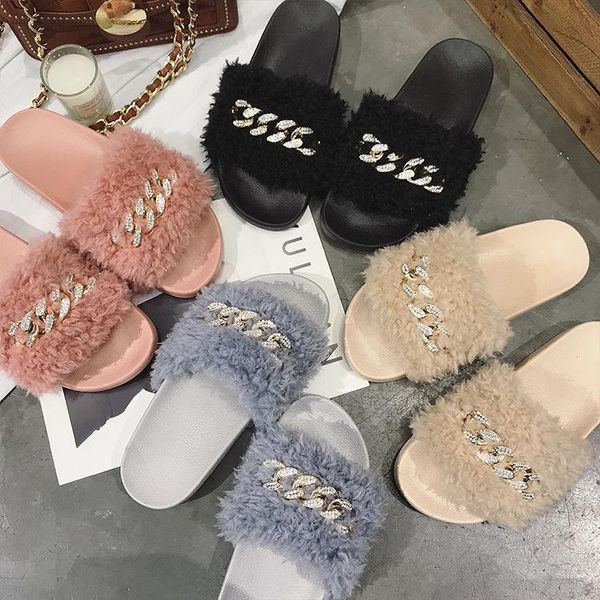 shoes woman 2021 plush slippers for adults pantofle luxury slides low fur designer flat hoof heels fashion basic rubber, Black
shoes woman 2021 plush slippers for adults pantofle luxury slides low fur designer flat hoof heels fashion basic rubber, Black