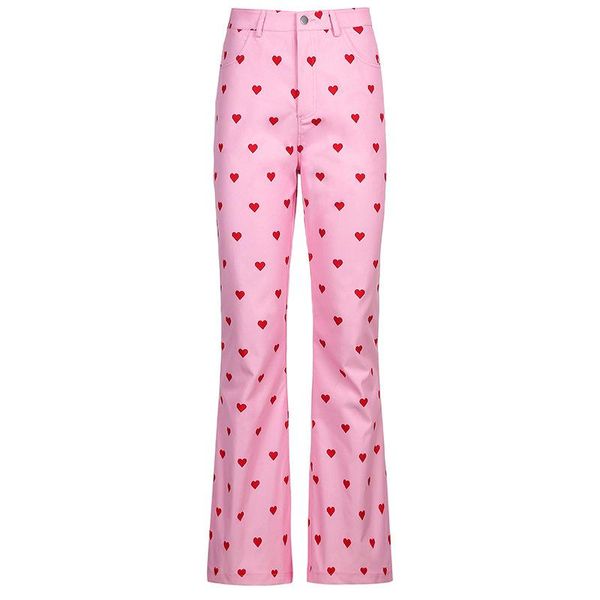 women's pants & capris sweet love heart pattern printed pink for women high waist straight long trousers female girls clothing, Black;white
women's pants & capris sweet love heart pattern printed pink for women high waist straight long trousers female girls clothing, Black;white