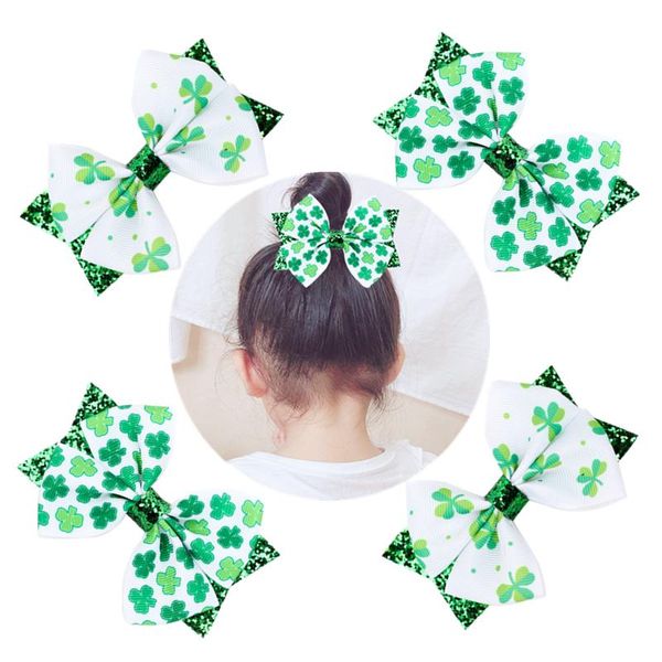 hair accessories 10pcs/lot girls glitter bow hairpin elegant green clover tie clip st. patrick's day party headwear, Slivery;white
hair accessories 10pcs/lot girls glitter bow hairpin elegant green clover tie clip st. patrick's day party headwear, Slivery;white