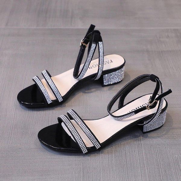 women rhinestone heels sandals stripper shoes ankle-wrap ladies evening party buckle strap, Black
women rhinestone heels sandals stripper shoes ankle-wrap ladies evening party buckle strap, Black