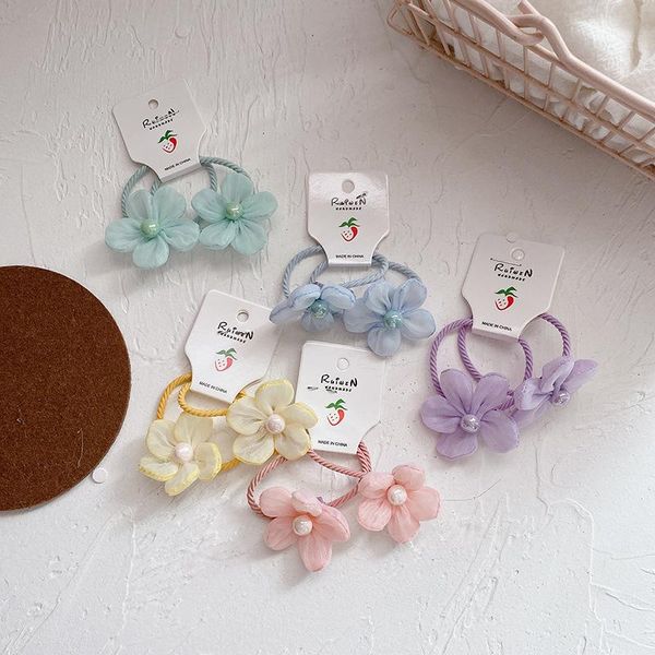 hair accessories 1 pair korean sweet girl simple beautiful pearl yarn flower rubber band rope fashion children's ponytail, Slivery;white
hair accessories 1 pair korean sweet girl simple beautiful pearl yarn flower rubber band rope fashion children's ponytail, Slivery;white
