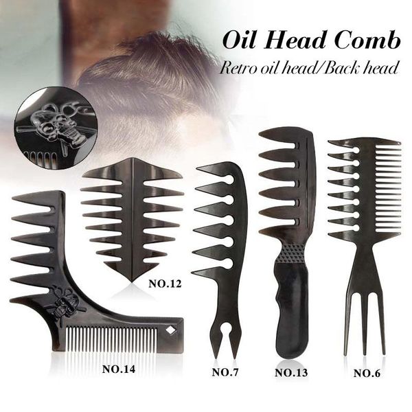 men's vintage oil head comb wide tooth fork shape back high texture barber hairdressing styling tools hair brushes, Silver
men's vintage oil head comb wide tooth fork shape back high texture barber hairdressing styling tools hair brushes, Silver