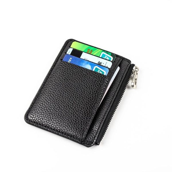card holders slim wallet purse pu leather women men holder zipper business case credit mini bank cards gift, Brown;gray
card holders slim wallet purse pu leather women men holder zipper business case credit mini bank cards gift, Brown;gray