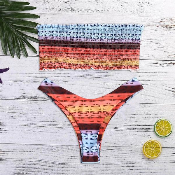 women's swimwear women printed pleated tube up two pieces bikini swimsuit beachwear #a, White;black
women's swimwear women printed pleated tube up two pieces bikini swimsuit beachwear #a, White;black