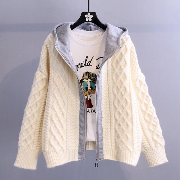women's sweaters knitted jacket cardigan outerwear autumn hoodie mesh casual streetwear loose woman's coat 86x3, White;black
women's sweaters knitted jacket cardigan outerwear autumn hoodie mesh casual streetwear loose woman's coat 86x3, White;black