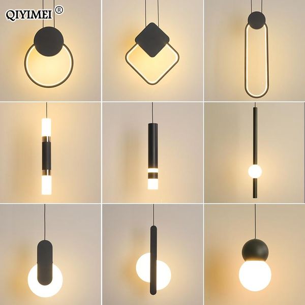 modern led pendant lights white/black hanging lamps for bar restaurant bedroom bedside living room minimalist fixtures
modern led pendant lights white/black hanging lamps for bar restaurant bedroom bedside living room minimalist fixtures