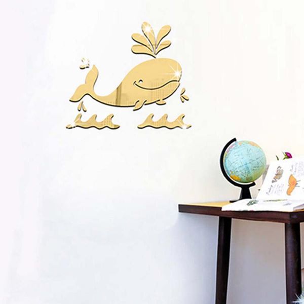 wall stickers modern style mirror acrylic whale pattern art mural decal removable gold silver tile bedroom home decor
wall stickers modern style mirror acrylic whale pattern art mural decal removable gold silver tile bedroom home decor
