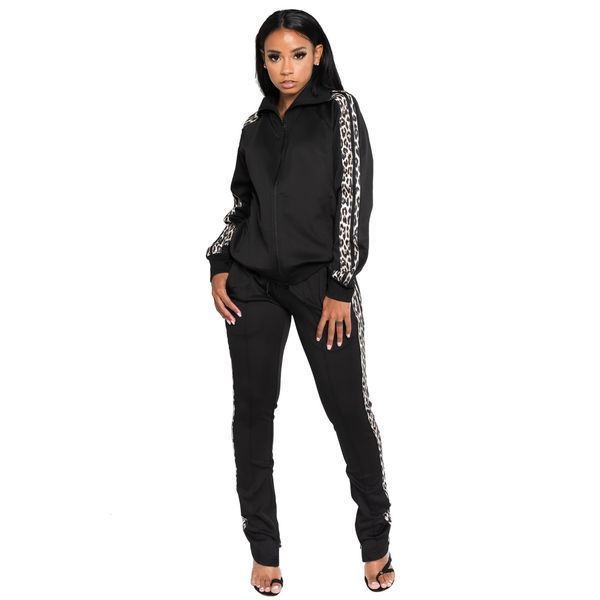 est leopard stripes fall winter tracksuits two pieces long sleeves coat with zipper bottom pockets pants casual sports suits, Gray
est leopard stripes fall winter tracksuits two pieces long sleeves coat with zipper bottom pockets pants casual sports suits, Gray
