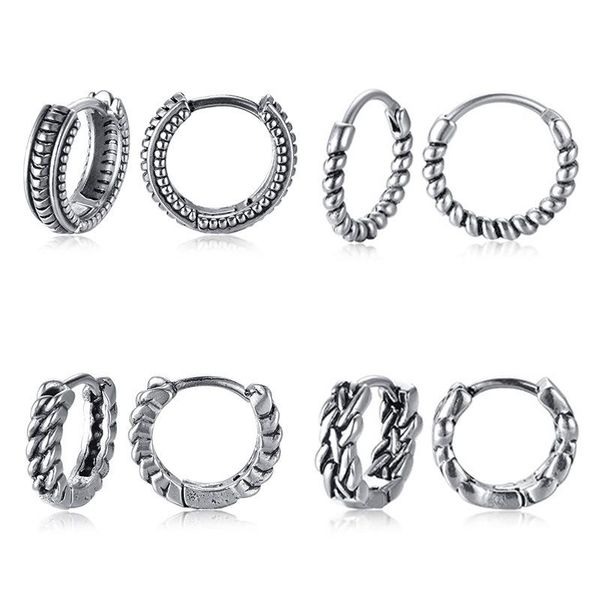 hoop & huggie stainless steel twist earrings vintage color men's simple hip-hop fashion jewelry, Golden;silver
hoop & huggie stainless steel twist earrings vintage color men's simple hip-hop fashion jewelry, Golden;silver