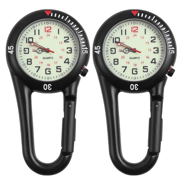 cords, slings and webbing 2pcs clip-on watch backpack belt fob with fluorescent dial (black)
cords, slings and webbing 2pcs clip-on watch backpack belt fob with fluorescent dial (black)