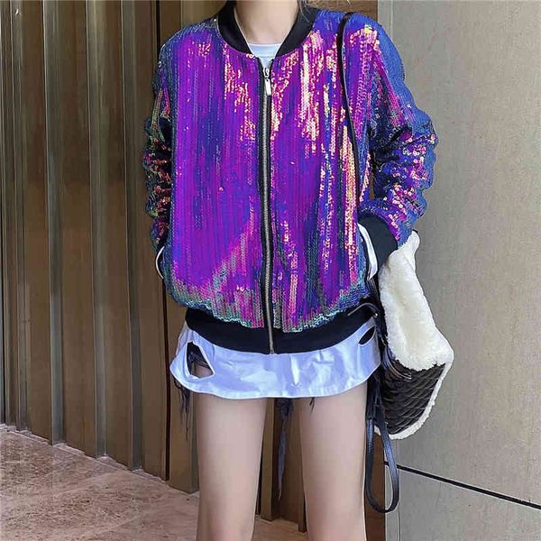 women's jackets women sequins slim basic zipper long sleeve coats spring autumn female baseball outwear ktiy, Black;brown
women's jackets women sequins slim basic zipper long sleeve coats spring autumn female baseball outwear ktiy, Black;brown
