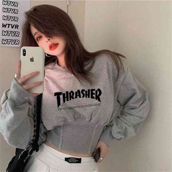 non plush / plush thickened sweater women's short waist loose foreign style autumn and winter new cotton, Black
non plush / plush thickened sweater women's short waist loose foreign style autumn and winter new cotton, Black