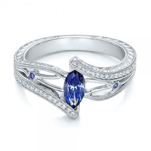 engagement rings for women blue color wedding female cz crystal love gifts jewelry, Silver
engagement rings for women blue color wedding female cz crystal love gifts jewelry, Silver