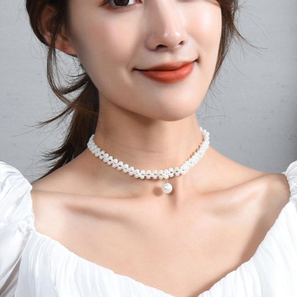chokers fall sweet pearl jewelry choker pendant necklaces female hip hop niche design clavicle chain necklace women accessories, Golden;silver
chokers fall sweet pearl jewelry choker pendant necklaces female hip hop niche design clavicle chain necklace women accessories, Golden;silver