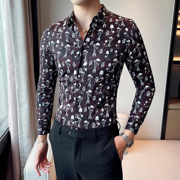 men's casual shirts vintage floral print for autumn long sleeve slim asual shirt business social formal dress street party tuxedo, White;black
men's casual shirts vintage floral print for autumn long sleeve slim asual shirt business social formal dress street party tuxedo, White;black