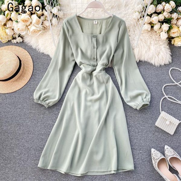 casual dresses gagaok women office lady a-line dress 2021 spring autumn square collar puff sleeve solid slim chic wild fashion midi, Black;gray
casual dresses gagaok women office lady a-line dress 2021 spring autumn square collar puff sleeve solid slim chic wild fashion midi, Black;gray
