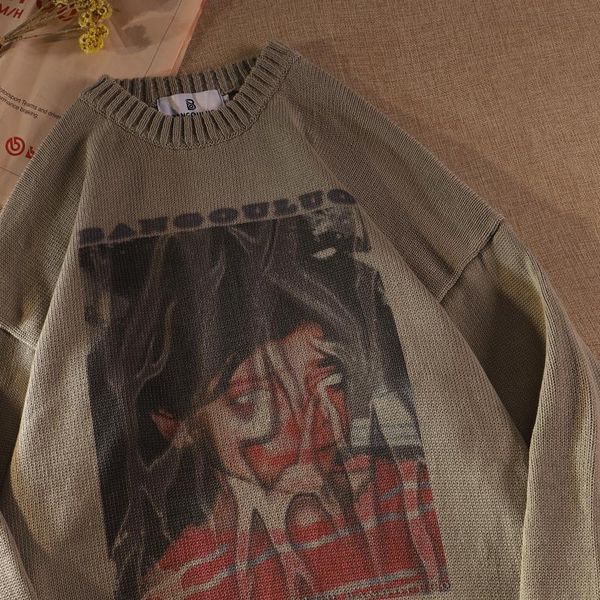 women's sweaters 2021 knitted goth y2k sweater oversized pullovers ladies winter loose female grunge clothing women jumper ins, White;black
women's sweaters 2021 knitted goth y2k sweater oversized pullovers ladies winter loose female grunge clothing women jumper ins, White;black