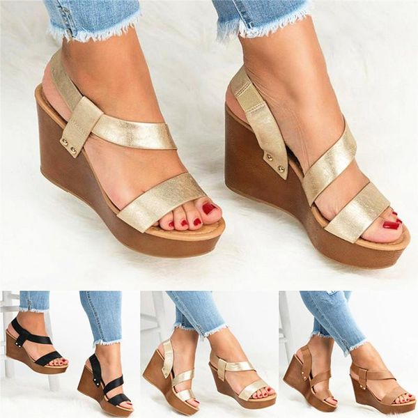 sandals 2021 women wedge platform summer slip on ladies high heels shoes fashion open toe casual female footwear, Black
sandals 2021 women wedge platform summer slip on ladies high heels shoes fashion open toe casual female footwear, Black