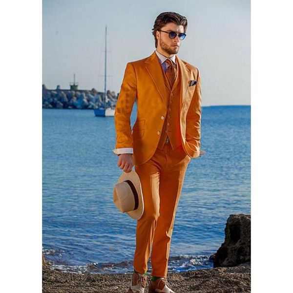 men's suits & blazers custom made design cotton piquet orange slim fit tuxedos with matched vest wedding for man clothes (jacket+pants+, White;black
men's suits & blazers custom made design cotton piquet orange slim fit tuxedos with matched vest wedding for man clothes (jacket+pants+, White;black