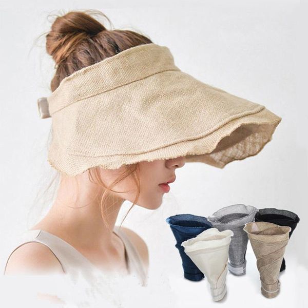wide brim hats women's summer hat sun visor wavy edge empty foldable protection cap female beach cotton, Blue;gray
wide brim hats women's summer hat sun visor wavy edge empty foldable protection cap female beach cotton, Blue;gray