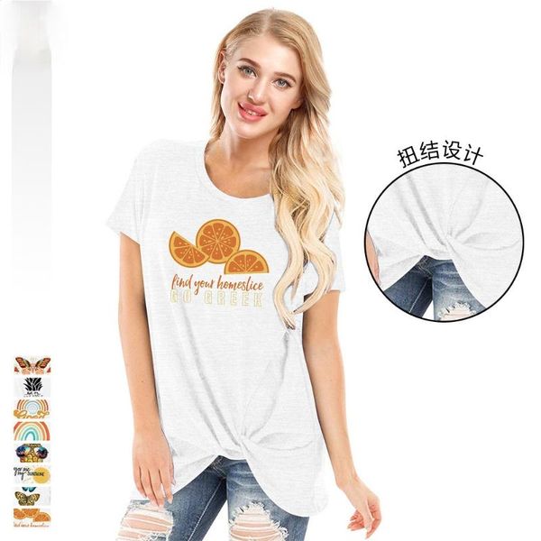 women's t-shirt 2021 amazon summer fashion loose mid-length casual round neck, White
women's t-shirt 2021 amazon summer fashion loose mid-length casual round neck, White
