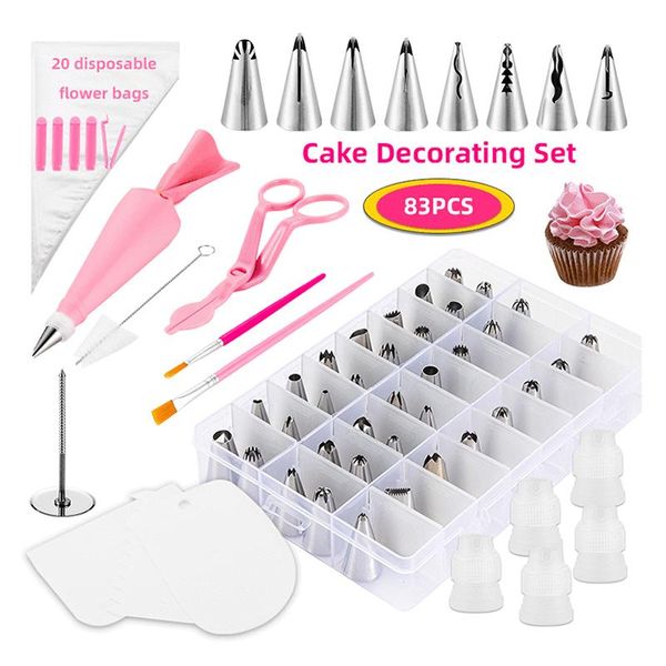 83pcs cake decorating mouth baking decoration tool kit piping tips pastry icing bag nozzles set fondant cream tools &
83pcs cake decorating mouth baking decoration tool kit piping tips pastry icing bag nozzles set fondant cream tools &