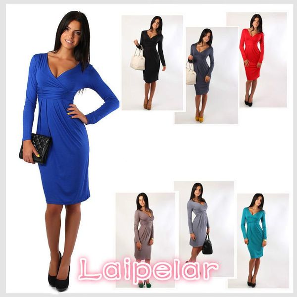 casual dresses fashion winter dress plus size women clothing full sleeve knee-length deep v-neck club sheath party vestido, Black;gray
casual dresses fashion winter dress plus size women clothing full sleeve knee-length deep v-neck club sheath party vestido, Black;gray