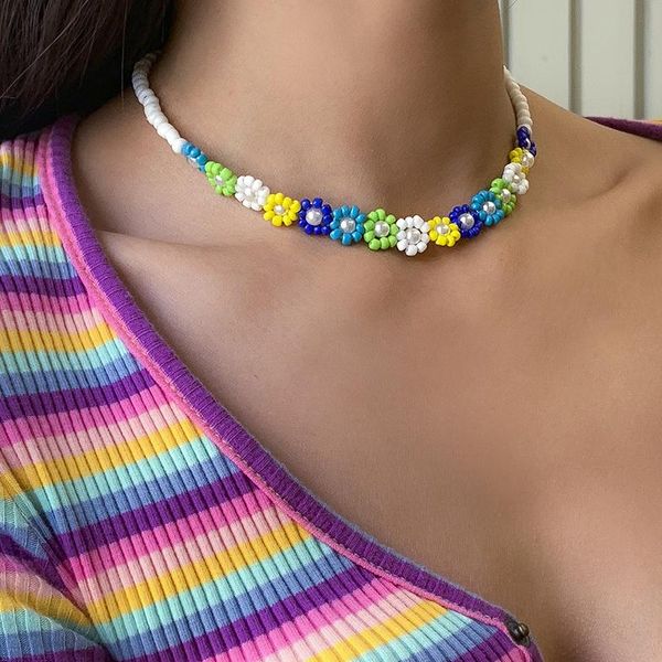 pendant necklaces origin summer creative multicolor beads flower chokers necklace for women fashion simulation pearl holiday jewelry, Silver
pendant necklaces origin summer creative multicolor beads flower chokers necklace for women fashion simulation pearl holiday jewelry, Silver