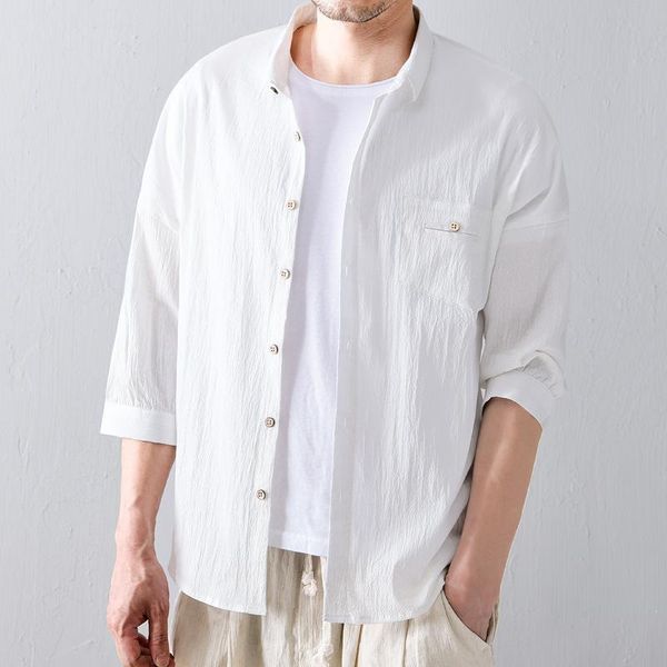 men's casual shirts 031 man shirt japanese streetwear simple half sleeve solid color lapel pocket loose summer thin mens clothing, White;black
men's casual shirts 031 man shirt japanese streetwear simple half sleeve solid color lapel pocket loose summer thin mens clothing, White;black