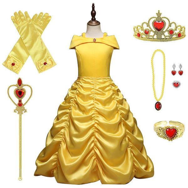 girl's dresses girl princess dress kids summer cosplay costume for 6 8 10 years girls halloween children clothing, Red;yellow
girl's dresses girl princess dress kids summer cosplay costume for 6 8 10 years girls halloween children clothing, Red;yellow