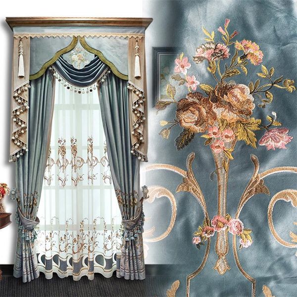 european style curtain fabric embroidery curtains for living dining room bedroom valance & drapes
european style curtain fabric embroidery curtains for living dining room bedroom valance & drapes