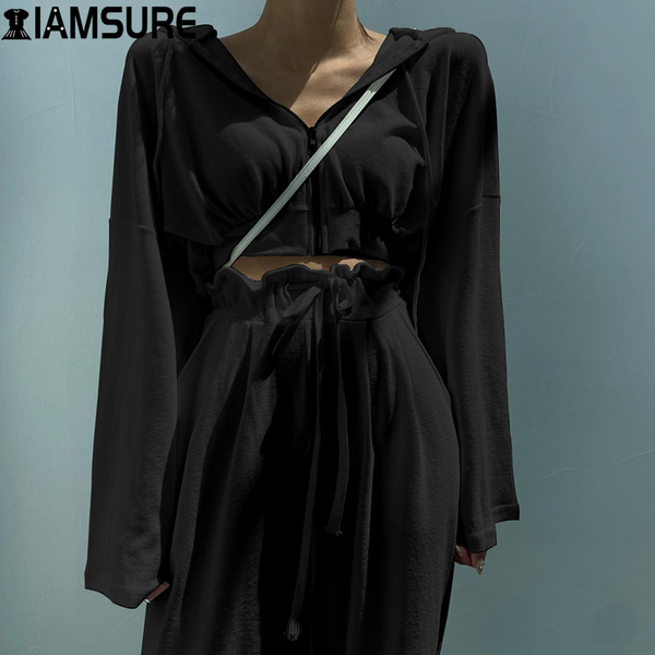 women's hoodies & sweatshirts iamsure cool short for women sweatshirt tracksuit oversized long sleeve solid korean clothing female now, Black
women's hoodies & sweatshirts iamsure cool short for women sweatshirt tracksuit oversized long sleeve solid korean clothing female now, Black