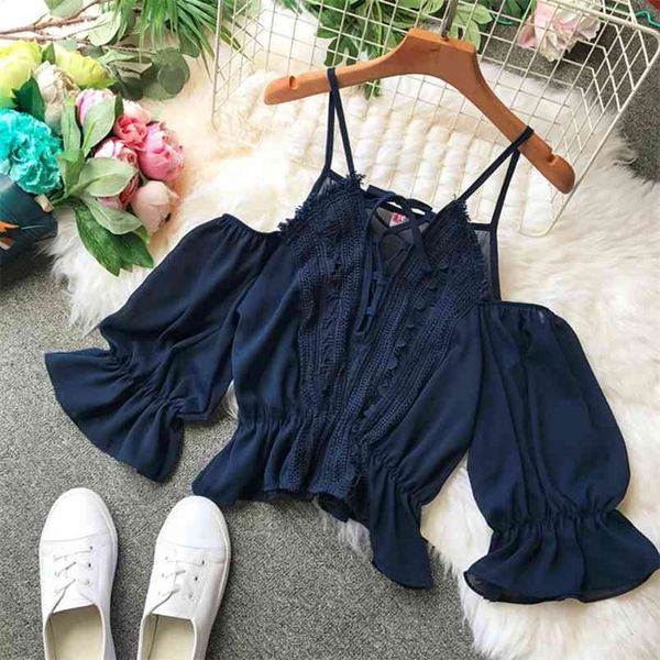 women's shirt korean off-the-shoulder waist lantern sleeve lace bow chiffon cyber celebrity blouse ml840 210506, White
women's shirt korean off-the-shoulder waist lantern sleeve lace bow chiffon cyber celebrity blouse ml840 210506, White