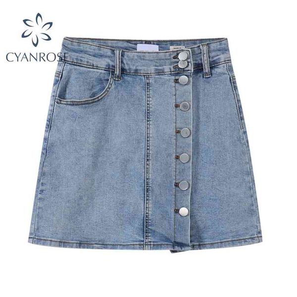 summer high waist denim skirts women korean style solid mini female streetwear casual design buttons jean 210430, Black
summer high waist denim skirts women korean style solid mini female streetwear casual design buttons jean 210430, Black