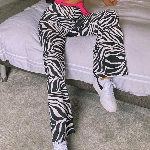 women's pants & capris high waist zebra print streetwear wide leg trousers autumn women 2021 casual fashion female ladies outfits, Black;white
women's pants & capris high waist zebra print streetwear wide leg trousers autumn women 2021 casual fashion female ladies outfits, Black;white