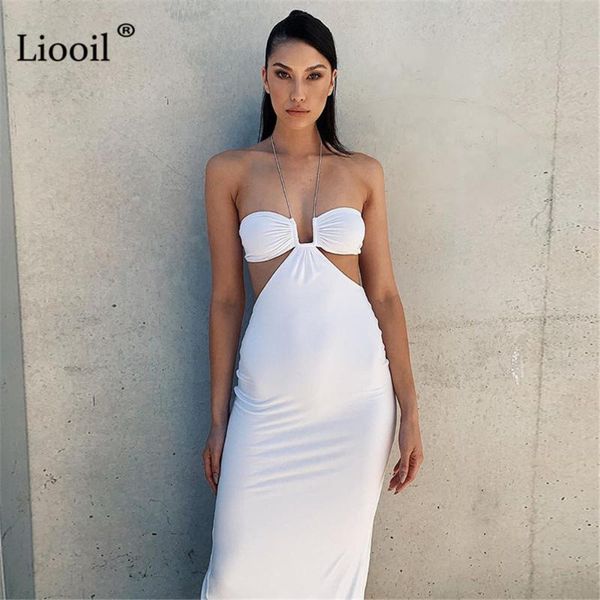 casual dresses liooil white bodycon maxi halter women hollow out backless behind split ladies club party long dress summer 2021, Black;gray
casual dresses liooil white bodycon maxi halter women hollow out backless behind split ladies club party long dress summer 2021, Black;gray