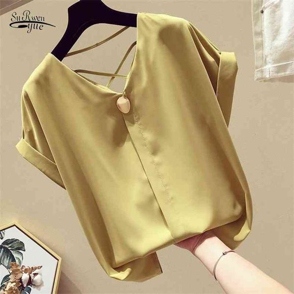 solid v-neck chiffon blouse blusas mujer de moda summer korean loose short sleeve office lady clothes white 9306 210521
solid v-neck chiffon blouse blusas mujer de moda summer korean loose short sleeve office lady clothes white 9306 210521