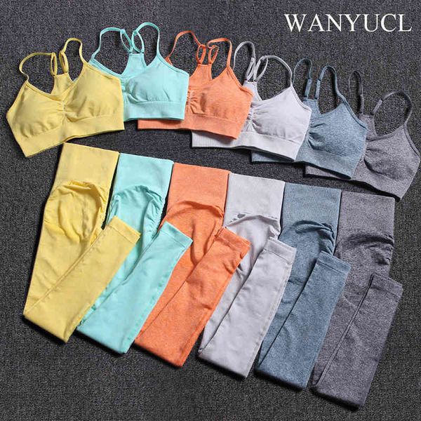 wanyucl - women's seamls gym set, yoga sportswear, tights + high waist bra, sportswear 2-piece set, Gray
wanyucl - women's seamls gym set, yoga sportswear, tights + high waist bra, sportswear 2-piece set, Gray