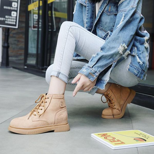 boots fad vogue autumn winter female lace up women casual shoes woman thick sole plus size british ankle, Black
boots fad vogue autumn winter female lace up women casual shoes woman thick sole plus size british ankle, Black