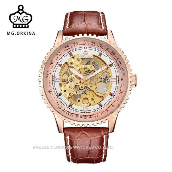 mg.orkina retro gear case rose gold automatic movement watch men mechanical luxury orologi da polso per uomo wristwatches, Slivery;brown
mg.orkina retro gear case rose gold automatic movement watch men mechanical luxury orologi da polso per uomo wristwatches, Slivery;brown